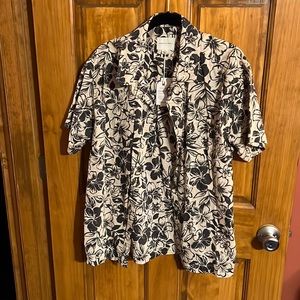 Boyfriend floral button down shirt